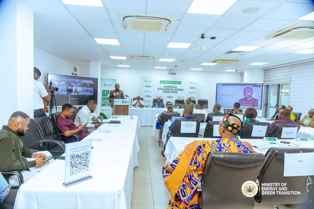 Energy and Green Transition Minister, Dr. John Abdulai Jinapor, addressing BUI Power Authority