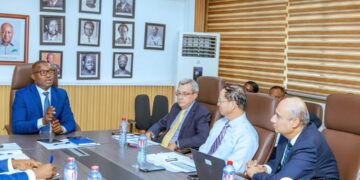 Minister for Energy and Green Transition, John Abdulai Jinapor, together with Stakeholders and the World Bank team