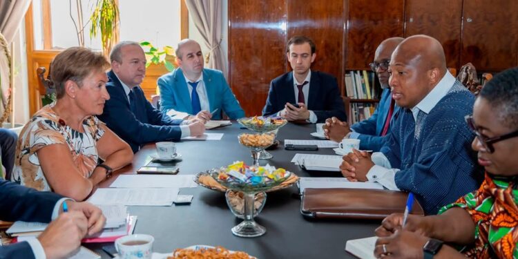 Russian Academy Backs Ghana’s Industrialisation Push to End Raw Mineral Exports 1 Foreign Affairs Minister Samuel Okudzeto Ablakwa with the Russian Team