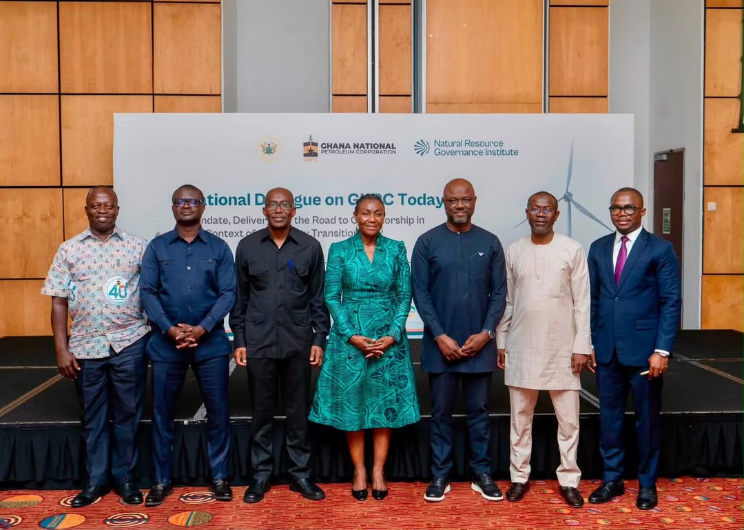 Government Pushes GNPC Toward A More Commercial Future 2 From the left: Mr Michael Aryeetey, Deputy CEO, Exploration&Production, GNPC, Mr Mark Prempeh, Director of Petroleum, Ministry of Energy and Green Transition, Mr Kwame Ntow Amoah, CEO, GNPC, Nafi Quarshie, Africa Director, NRGI, Mr Benjamin Boakye, Executive Director, ACEP, Mr Abrokwah, GNPC and Mr Patrick Stephenson, Country Manager for Ghana, NRGI