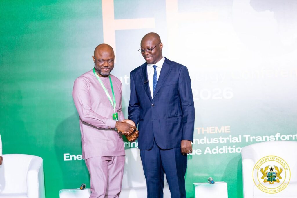 Ato Forson Links Energy Investment To Industrial Transformation 3 Executive Director for ACEP, Benjamin Boakye with the Minister for Finance, Dr Ato Forson
