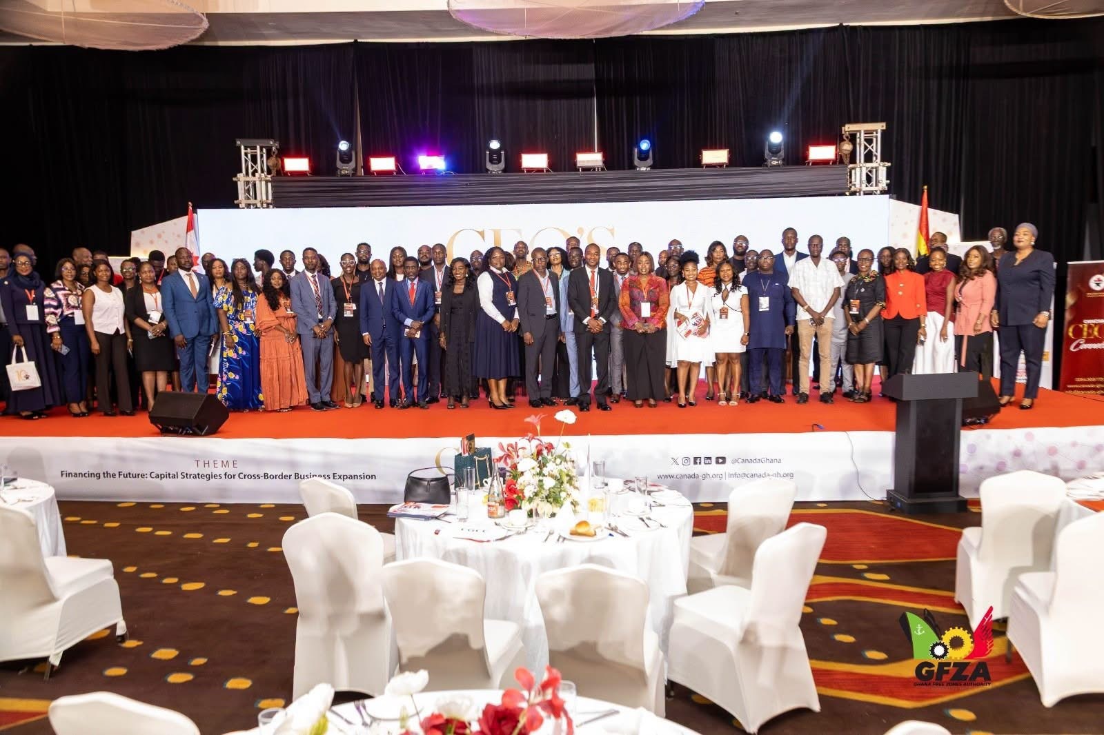 GFZA and Business Leaders at the 5th CANCHAM CEOs Connect Held at Kempinskin Hotel in Accra