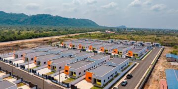 An Aerial of a Developed Affordable Housing