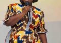 Southern Sector Teams Take Stock of BizBox Project's at Abokobi Review 8 Miss Margaret Ansei, CEO of Ghana Enterprise Agency Addressing Stakeholders at the Meeting