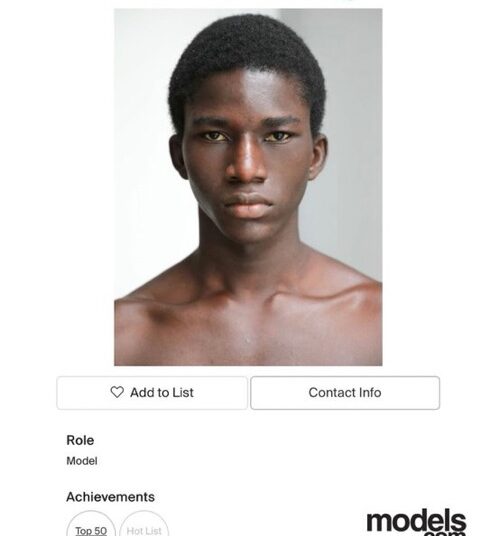 Ghanaian Model Mohammed Banze Ranks Fiftieth Worldwide on Models Dot Com 1 Mohammed Banze , Fashion Model