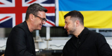 UK Prime Minister, Andy Burnham and President of Ukraine, Volodymyr Zelensky