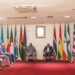 President John Dramani Mahama holds talks with his delegation and Angolan officials at Luanda ahead of the African Union's 21st Extraordinary Session on conflict prevention. Photo: The Presidency