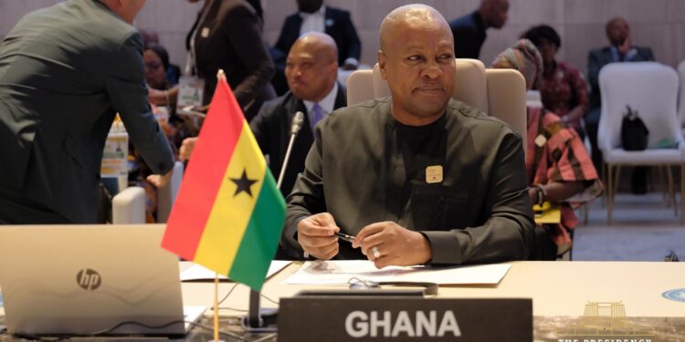 Mahama Lists Reparations Gains Since Ghana's Landmark United Nations Resolution 1 President Mahama, African Union Champion on Reparations, during the Assembly session in Luanda where he reported on follow-up to Ghana's UN resolution. Photo: The Presidency