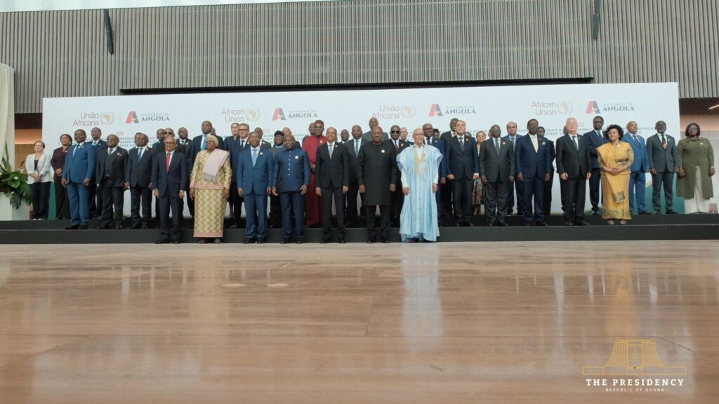 Mahama Lists Reparations Gains Since Ghana's Landmark United Nations Resolution 3 African heads of state and government pose for the family photograph at the Luanda Convention Palace before the 21st Extraordinary Session on strengthening conflict prevention and resolution mechanisms. Photo: The Presidency