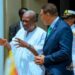 President John Dramani Mahama and Jamaican Prime Minister Andrew Holness shake hands following their joint media statement, reaffirming a renewed commitment to stronger Ghana–Jamaica relations, expanded economic cooperation and enduring Pan-African solidarity.