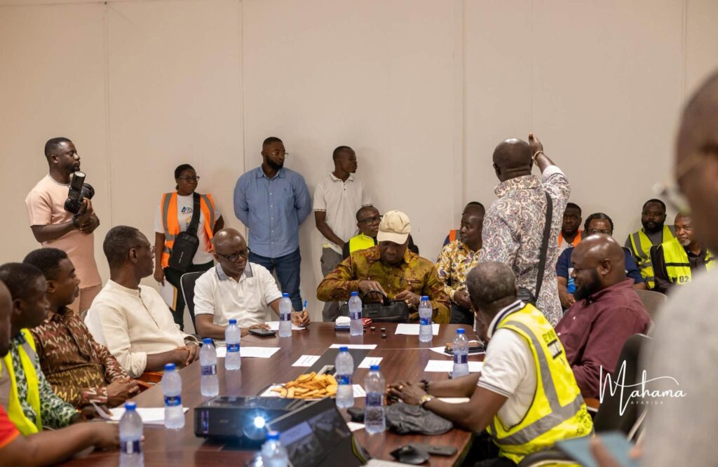Mahama Ayariga Pledges Push to Complete Kejetia Phase II after Inspection 3 Mahama Ayariga meets with Kumasi Metropolitan Assembly officials and project stakeholders to discuss the challenges holding back completion of Kejetia Market Phase II.