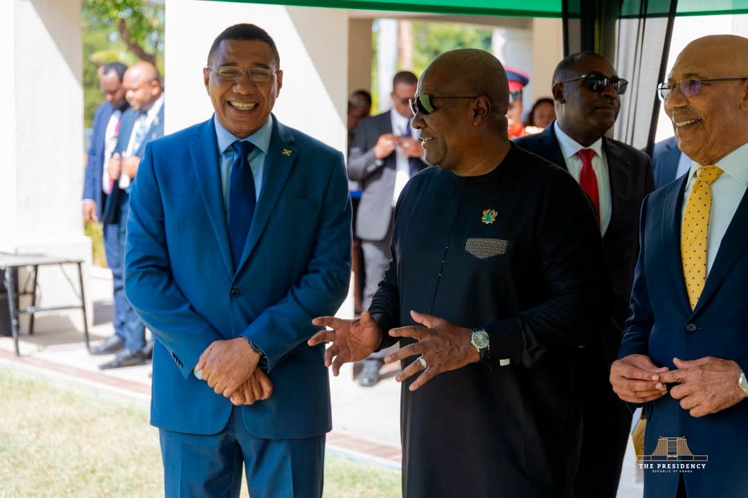 President John Dramani Mahama and Jamaican Prime Minister Andrew Holness
