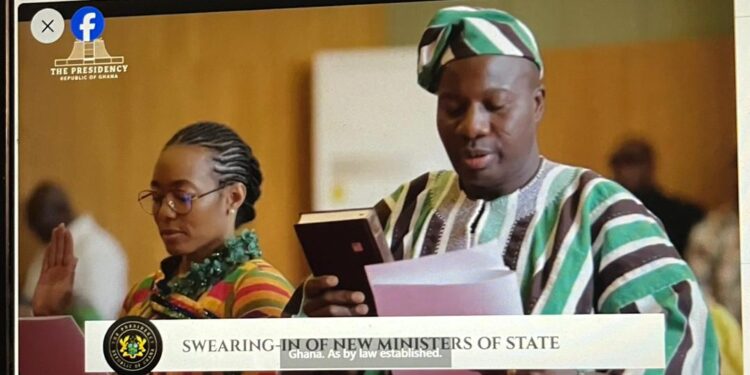Mahama Swears in Mahama Ayariga, Zanetor Agyeman-Rawlings as Ministers of State 1 Mahama Ayariga and Dr Zanetor Agyeman-Rawlings take the Oath of Allegiance at Jubilee House on Saturday before assuming office as Ministers of State. Photo: The Presidency