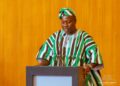 Mahama Ayariga, Minister for Local Government, Chieftaincy and Religious Affairs, responds on behalf of both newly sworn-in ministers at Jubilee House. Photo: The Presidency