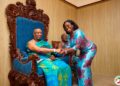 MahamaCares Courts Ga Mantse’s Support to Expand Healthcare Access 14 Obuobia Darko Opoku exchanges greetings with the Ga Mantse, King Tackie Teiko Tsuru II, as MahamaCares continues stakeholder engagements to build national support for equitable healthcare access and sustainable medical assistance for vulnerable Ghanaians.