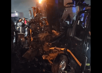 Image from Ofanko Barrier Multiple-Vehicle crash