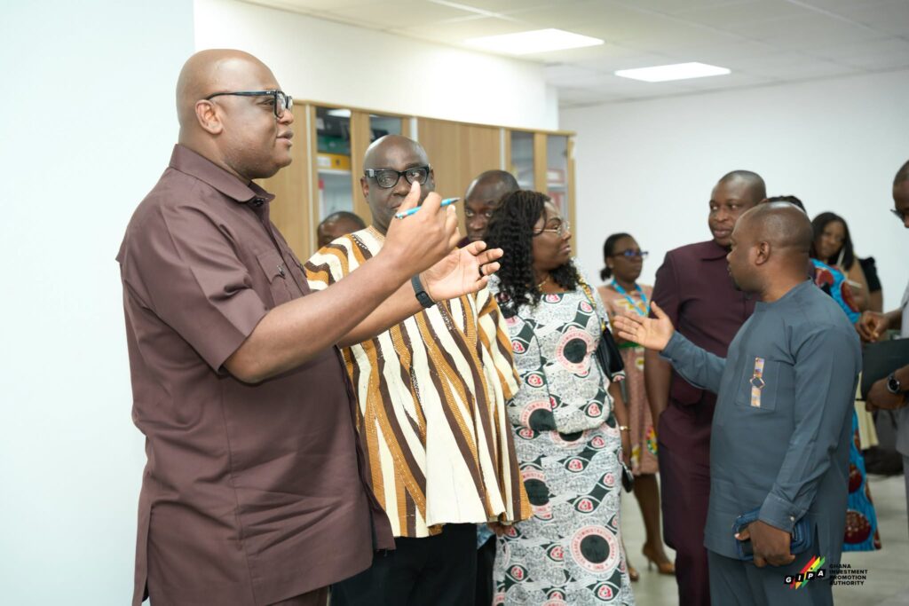 GIPA CEO Simon Madjie  explains the Authority’s strategic direction to lawmakers during the Committee’s oversight visit.