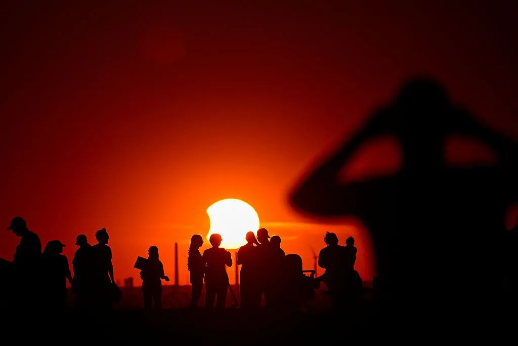 Millions Witness Dramatic Solar Eclipse as UK and Europe Experience Rare Celestial Spectacle 2 People turned out in towns across Europe including Herten Germany for what could be their best partial eclipse for 50 years