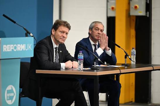 Reform UK deputy leader Richard Tice and Farage