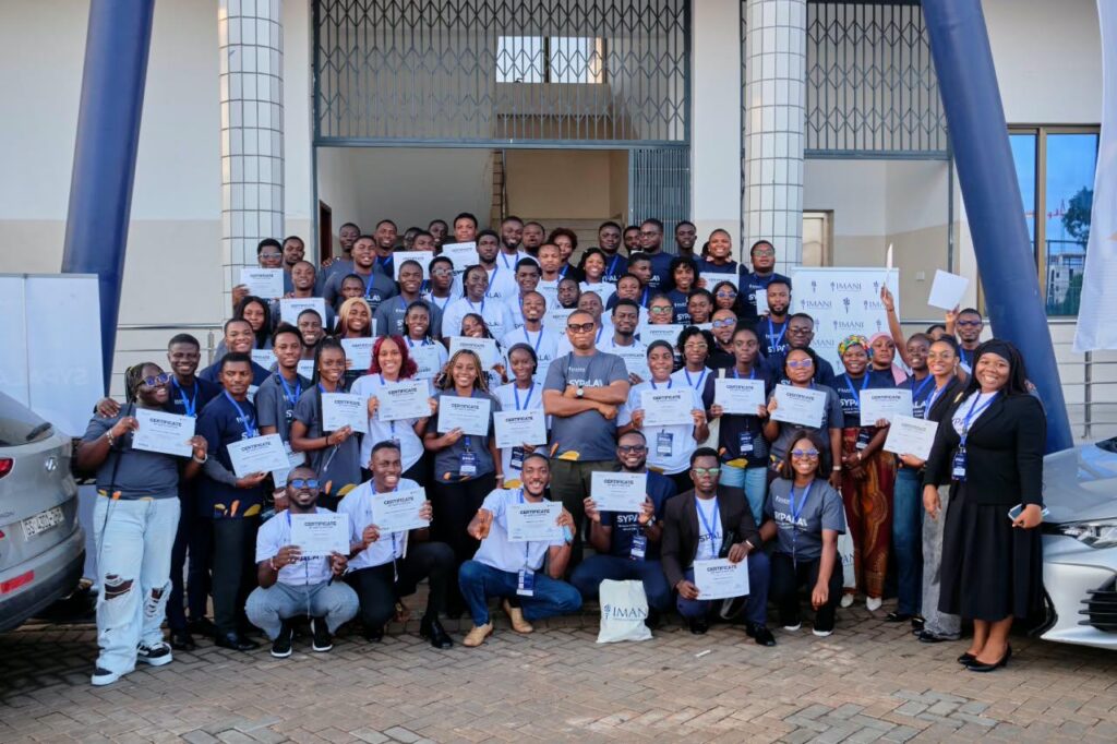 SYPALA 2026 Closes With Charge to Turn Knowledge Into Action 6 Participants pose with Franklin Cudjoe and their certificates at the close of SYPALA 2026, the 20th edition of the programme, held at the University of Professional Studies, Accra.