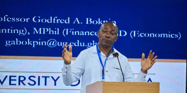 No Country Has Developed on Natural Resources, Bokpin Pushes Idea-Driven Growth 1 Professor Godfred A. Bokpin of the University of Ghana Business School addresses participants at SYPALA 2026, held under the theme "Resilient Economies."
