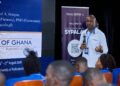 Professor Godfred A. Bokpin of the University of Ghana Business School addresses participants at SYPALA 2026, held under the theme "Resilient Economies."