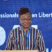 Bridget Dzogbenuku, Founder and Executive Director of Mentoring Women Ghana and two-time PPP presidential candidate, speaks at SYPALA 2026.