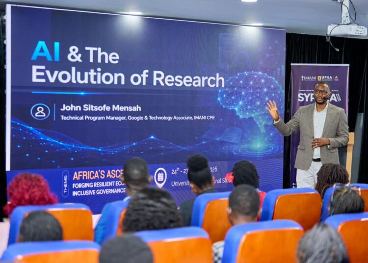Never Feed AI Ungrounded Prompts, Sitsofe Mensah Tells Young African Policy Analysts 1 John Sitsofe Mensah, Technical Program Manager at Google and Technology Associate at IMANI CPE, addresses participants on "AI & The Evolution of Research" at SYPALA 2026