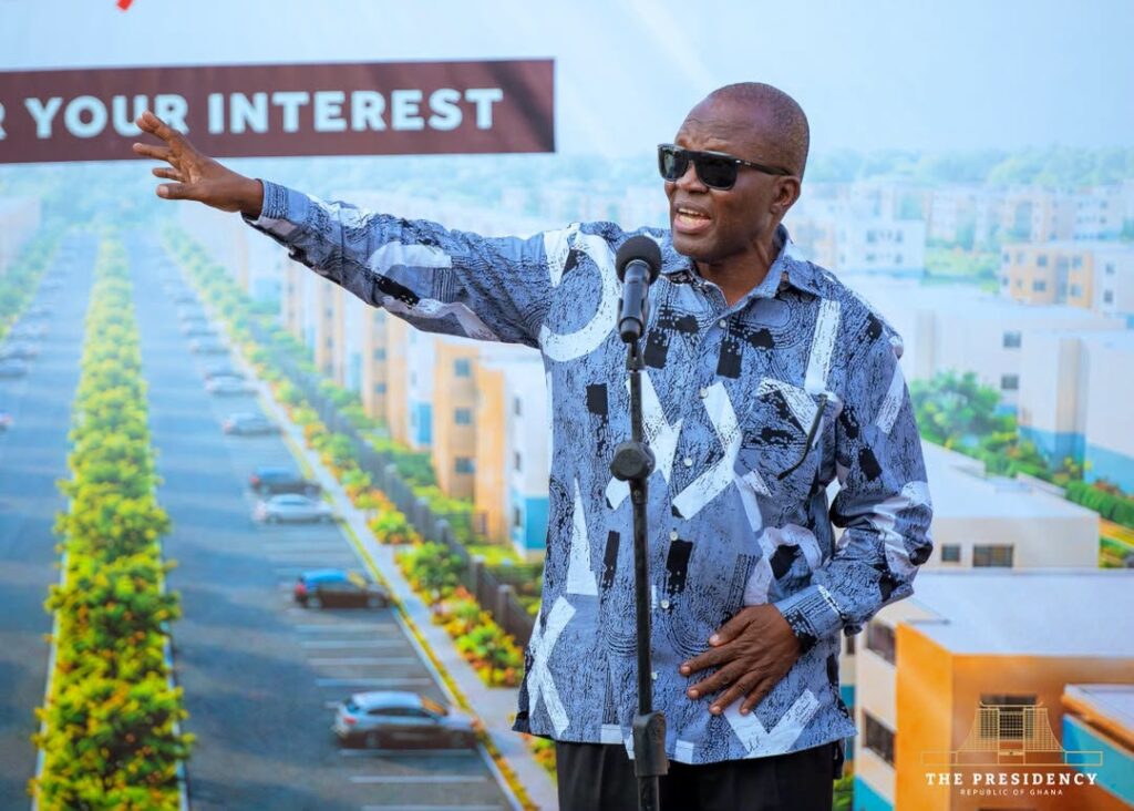 Saglemi Housing Revival: 700 Units Ready by March, 1,500 by December 2027 2 LMI Holdings Chairman and CEO Kojo Botsio Aduhene addresses the gathering, pledging 700 completed units by March 2027 and the full 1,500-unit first phase by December.