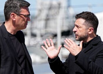 UK Commits £17m for Chornobyl Repairs 2 UK Prime Minister, Andy Burnham and President of Ukraine, Volodymyr Zelensky