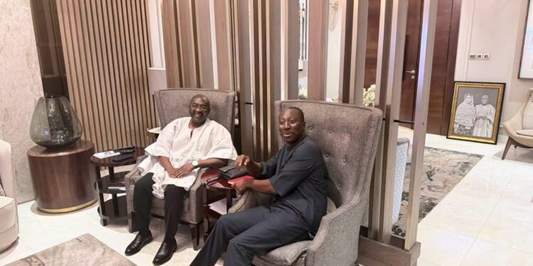 Afenyo-Markin Meets Bawumia As Minority Targets “GoldBod $1.7 Billion Loss” 1 Minority Leader, Honourable Alexander Kwamena Afenyo-Markin with NPP Flagbearer, Dr. Mahamudu Bawumia