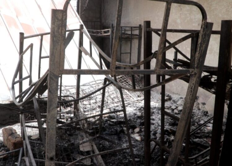 Remains Of Dormitory Rooms Destroyed By Fire In Wa Islamic Shs