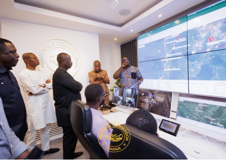 IGL CEO Pledges Fit For Purpose Technology for Mining Platforms 1 Dr. Sylvester Akpah explaining the new technology to the minister of lands