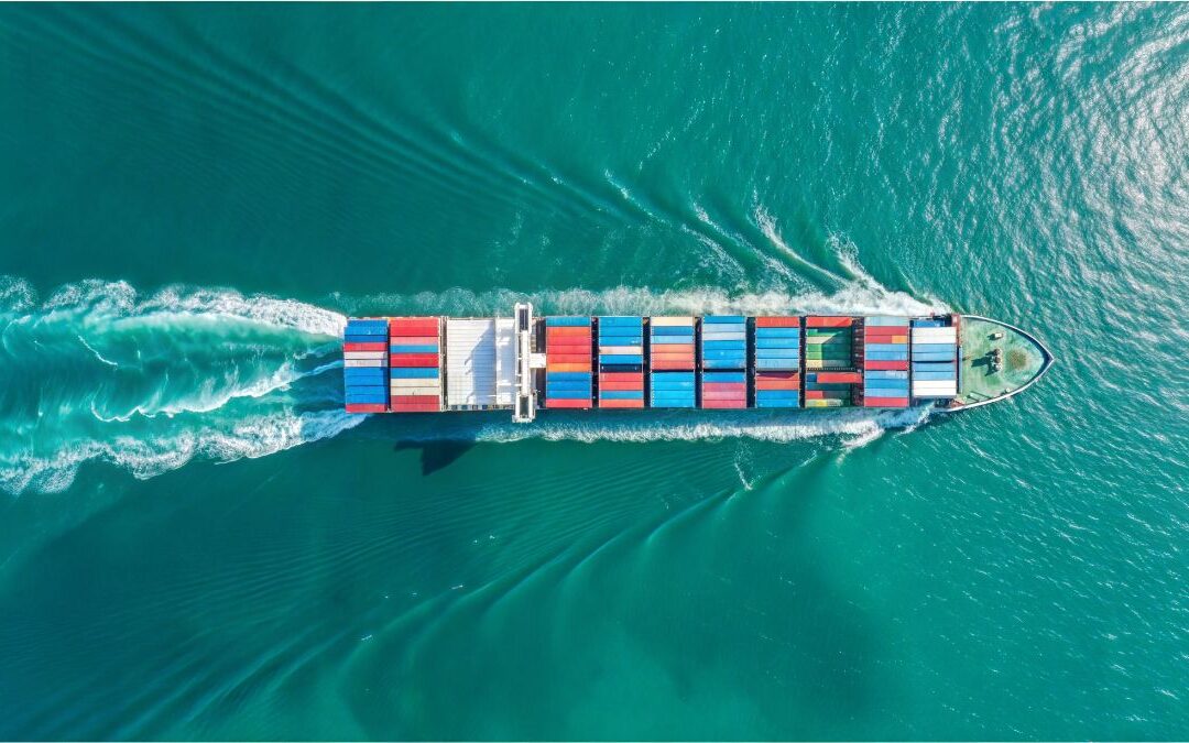 A ship at sea