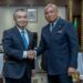 Foreign Affairs Minister Samuel Okudzeto Ablakwa welcomes Japanese astronaut Dr Koichi Wakata to the Ministry of Foreign Affairs in Accra on Tuesday, 15 September 2026, during Wakata's first visit to Ghana. Photo: Ministry of Foreign Affairs