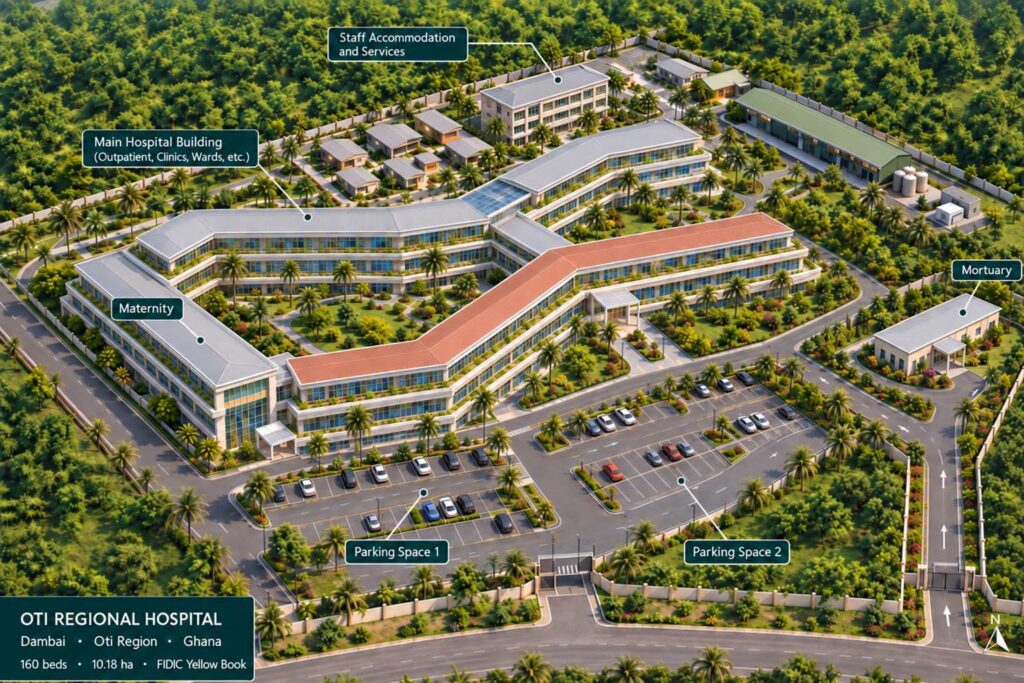 Oti, Savannah, Western North To Get 160-Bed Regional Referral Hospitals 4 Artistic Impression of 160-Bed Referral Hospital