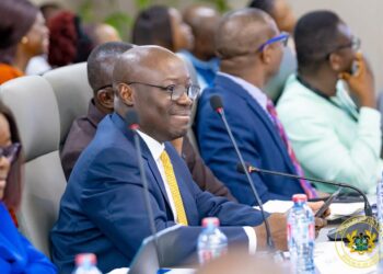 US$2bn Jobs Plan Raises 2027 Budget Financing Question 3 Finance Minister Dr Cassiel Ato Forson at the 2027 budget hearings at the Ministry of Finance in Accra, where sector ministries presented their spending proposals. Photo: Ministry of Finance