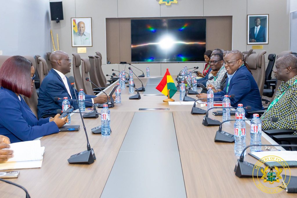 NDPC Oversight Raises Stakes for Ghana’s US$10bn New Economy 5 Dr Cassiel Ato Forson and his team face the NDPC delegation led by Chairman Dr Nii Moi Thompson at the Ministry of Finance in Accra. Photo: Ministry of Finance
