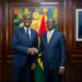 IFC Managing Director Makhtar Diop and Finance Minister Dr. Cassiel Ato Forson pose for a photograph at the Ministry of Finance in Accra.
