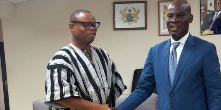 Education Minister, IMANI Team Up to Tackle Basic Education Deficits 1 Franklin Cudjoe, Founding President and CEO of IMANI, meets Education Minister Haruna Iddrisu ahead of the policy engagement on Ghana's basic education infrastructure crisis