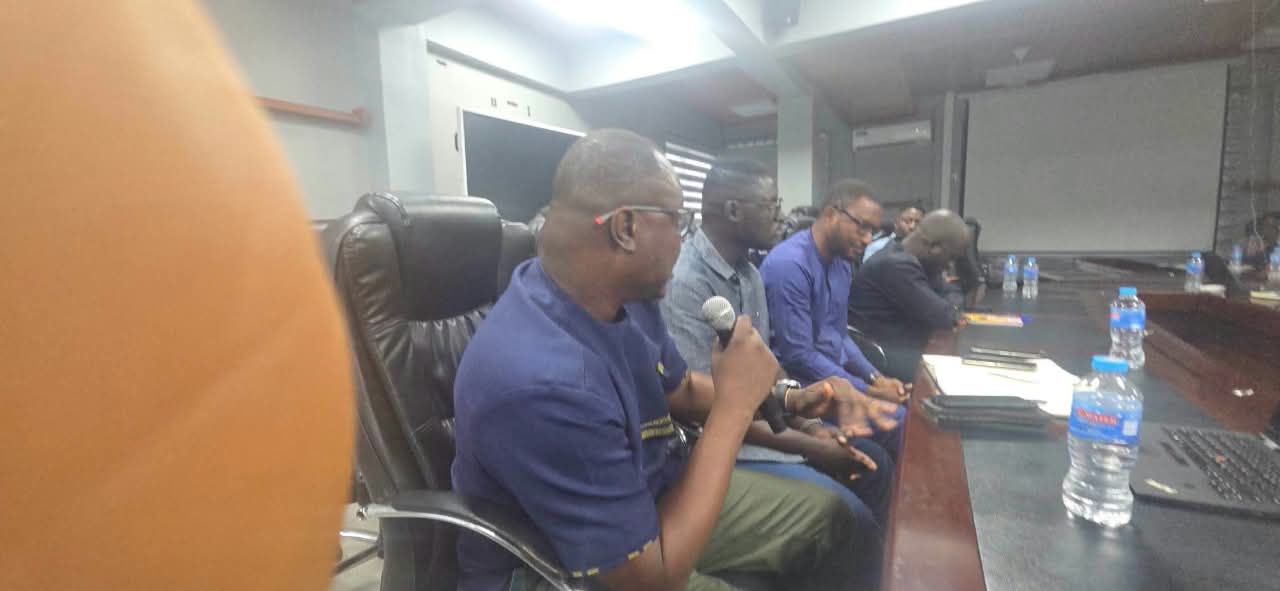 IMANI's Vice President Selorm Branttie speaks during the session, part of the delegation's evaluation of the Ministry's fiscal constraints, programme conversion metrics and institutional architecture.