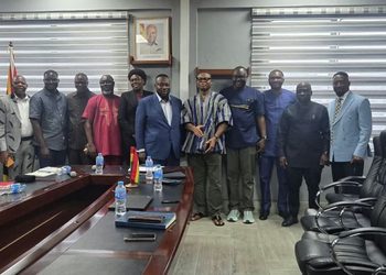IMANI, Youth Ministry Push TVET Reform to Fix Skills Gap 3 Officials from IMANI and the Ministry of Youth Development and Empowerment pose together at the conclusion of their September 2, 2026 strategic dialogue.