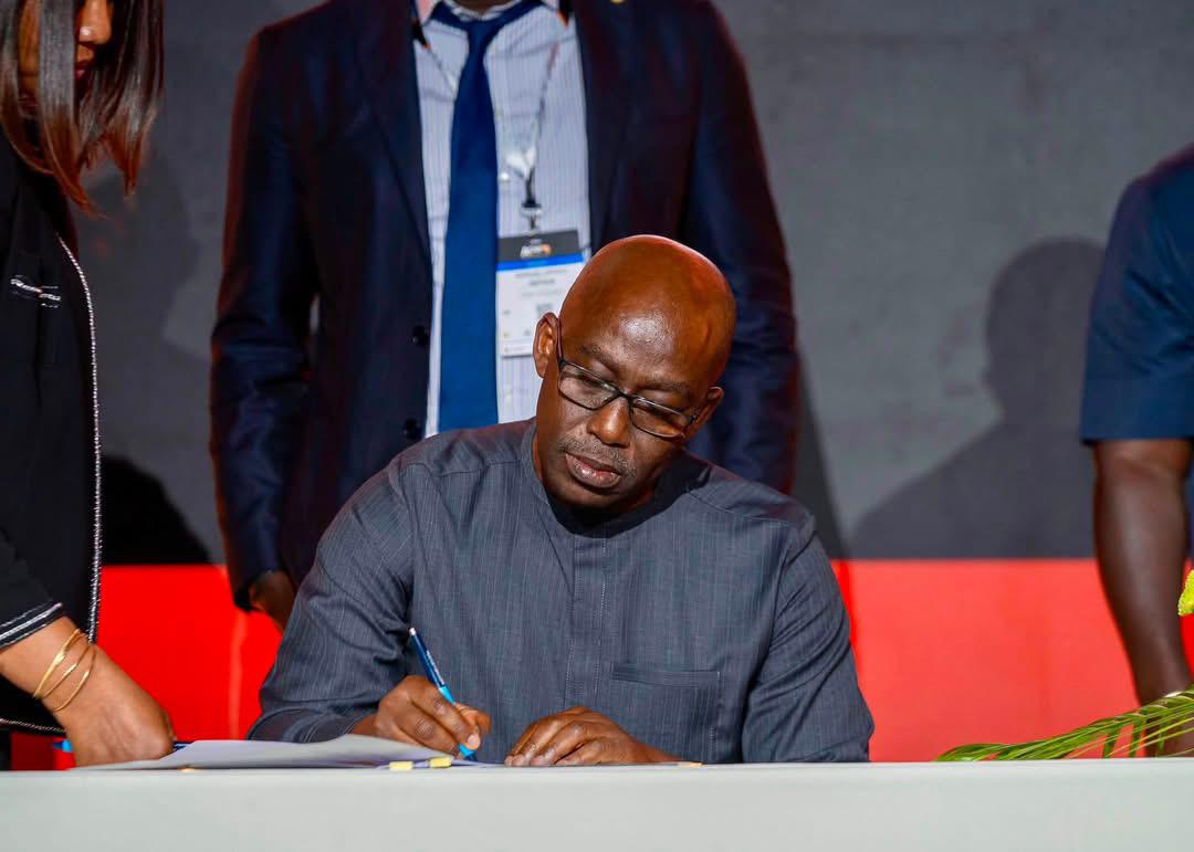 Ghana Advances New South Deepwater Tano Exploration Deal 2 GNPC Chief Executive, Kwame Ntow Amoah, signing the MoU on behalf of GNPC Explorco