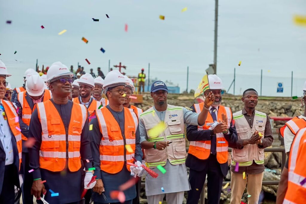 From the right; Minister for Green and Energy Transition, Dr John Abdulai Jinapor, Mr Adewale Ajibade, Executive Director of Sahara Group and NPA CEO, Mr Godwin Tamaklo 
