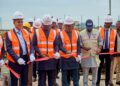 Group photo taken during the sod-cutting
