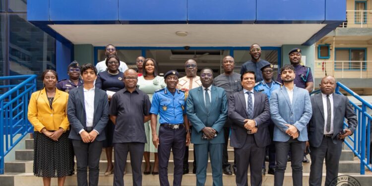 GRA Hails B5 Plus Limited as a Model of Corporate Citizenship 1 Officials of GRA in a Group Photograph with B5 Plus Delegation after a Meeting at GRA Headquarters in Accra