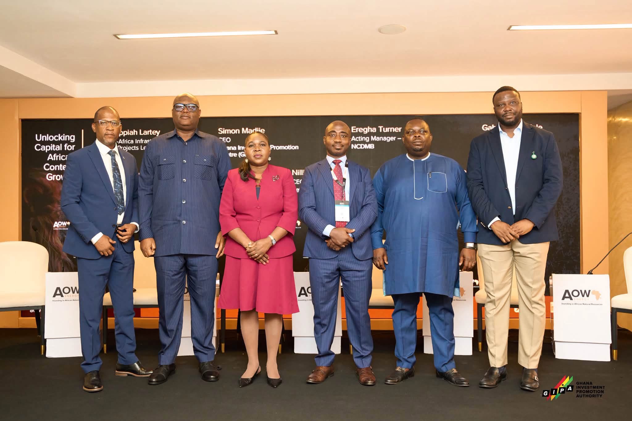 Mr. Simon Madjie, CEO of Ghana Investment Promotion Authority with Fellow Panelists at the Africa Oil Week, 2026