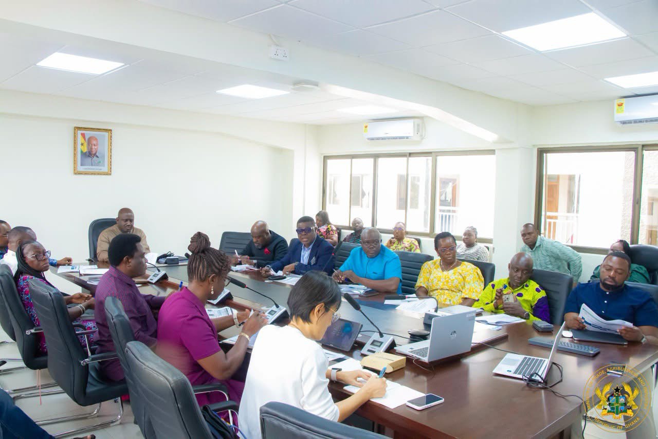 Officials of MoTAI and JICA at a Folloe-Up Meeting in Accra to Advance the Agro-Processing Value Chain Project Under AfCFTA