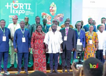 GFZA Joins Opening of Ghana Horticulture Expo 2026 in Accra 2 GFZA Deputy CEO of Finance and Administration, Mr. Musah Joins Hon. Elizabeth Ofos-Adjare, and other Dignitaries During the Opening of Ghana Horticulture Expo 2026