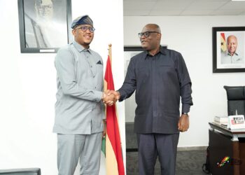 Ghana Targets Deeper Investment Ties with Nigeria After $2.6bn FDI Inflow in 2025 2 Ghana's High Commissioner-Designate, H.E. Baba Sadiq Abdulai Abu, to Nigeria in a Handshake with GIPC, CEO Simon Madjie During a Courtesy Call in Accra Ahead of His Posting to Abuja